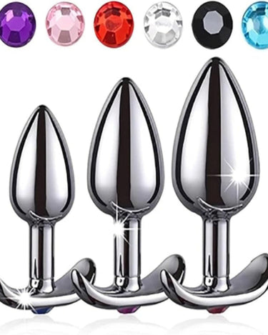 Weighted Butt Plug With Metal Anchor Base by Scandals in 3 sizes